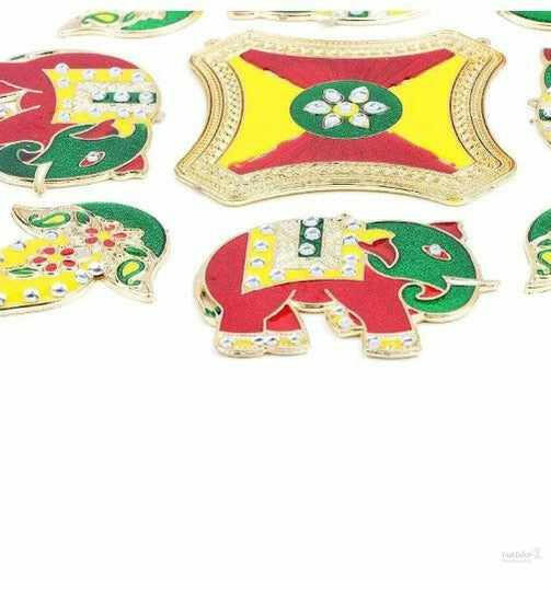 Acraylic Yaanai Minakari Rangoli Stickers For Diwali Gift/Decorative Item