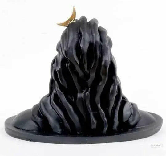 Adiyogi shiva statue black matte for puja, gift, home, office decor and car dashboard | mahadev murti idol | shankara statue- 12cm handmade