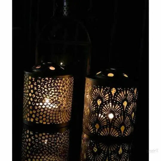 Antique Metal Lantern and Hanging Tealight Holder for Home Decor Items