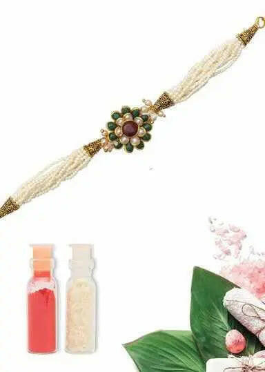 Bhai & Bhabhi Rakhi with Plate for Rakshabandhan express shipping available