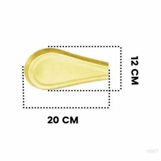 Round Design Plain Brass Abhishekam Plate Patra for God Idols (20 Cms), gold