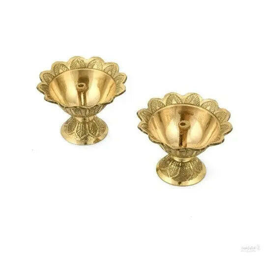 Brass devdas diya oil puja lamp engraved design diya handmade for home office festival puja gifts decor