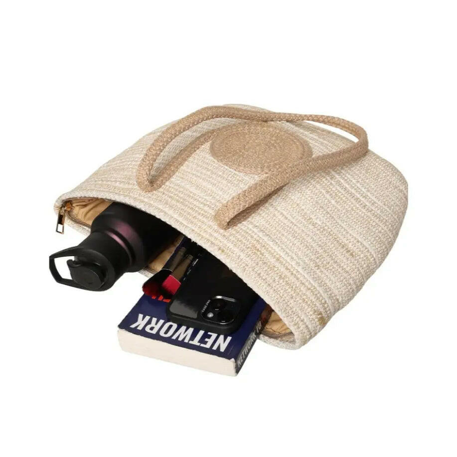 Fashtales handicrafts Handmade JuteRope Bag |Women's Tote Shoulder Bag with Rope Handles | For Your Daily Use Shopping