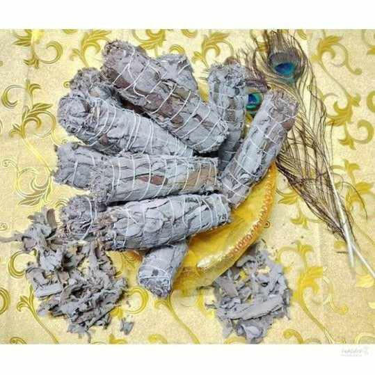 Premium Organic Himalayan White Sage Smudge Stick with Peruvian Palo Santo(Set of 2)|For Negativity Removal, Bring Positivity, Purification,