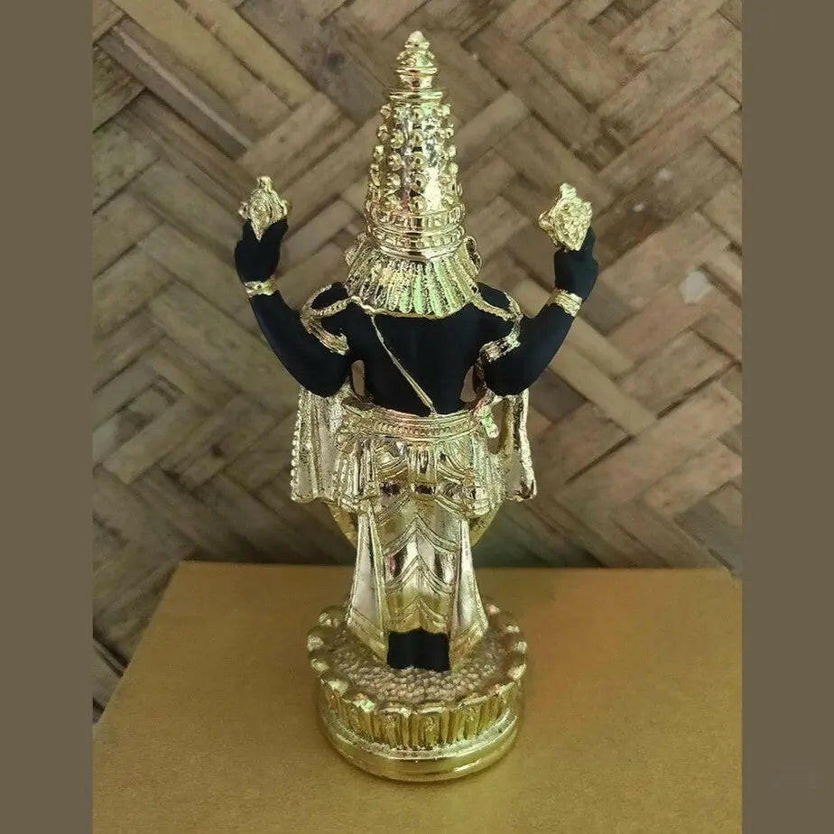 Fashtales Handicrafts 24K Gold & 999.9 Silver Plated Action Tirupati Balaji Idol