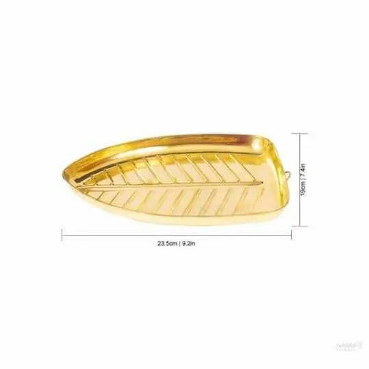 Traditional handcrafted brass thali/aarti plate for pooja/worship banana leaf thali- (medium)