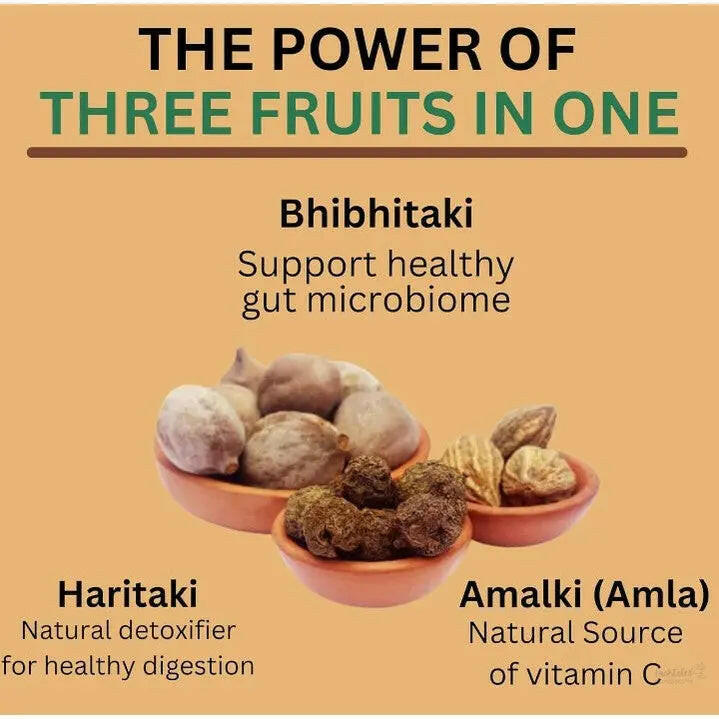 Triphala (Ratio 1:2:3) Raw, Whole - Harad, Baheda, Amla