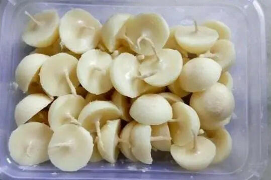 cow ghee 30 Minutes Ghee Diya (12 cm X 10 cm X 5 cm, Set of 100, Yellow)