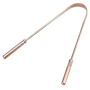 Fashtales Handicrafts Copper Tongue Cleaner for Kids & Adults with Ergonomic Handle - Effectively Combats Bad Breath, Enhances Oral Hygiene - Natural Copper Tongue Scraper for Improved Oral Health, Fresher Breath, and Gentle Tongue Cleaning Experience