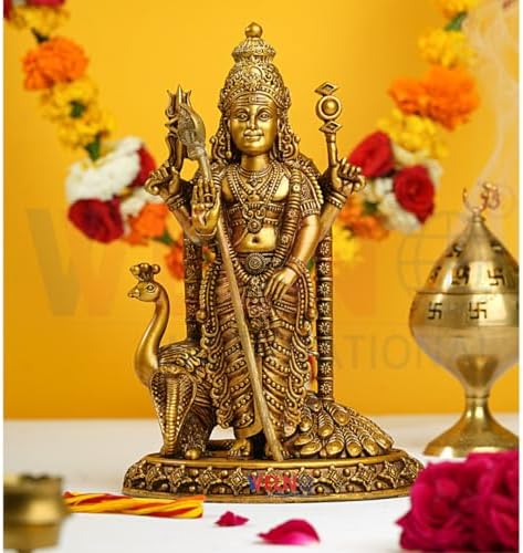 WELNO Antique Murugan Kartikeya Idol