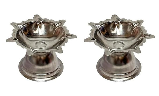 Stainless Steel Sapta Mukhi Star Shape Diya