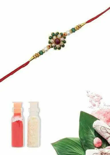 Bhai & Bhabhi Rakhi with Plate for Rakshabandhan express shipping available