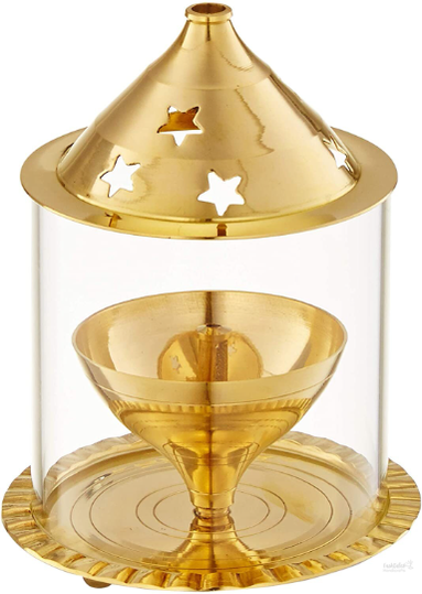 Brass Akhand Diya (Golden)