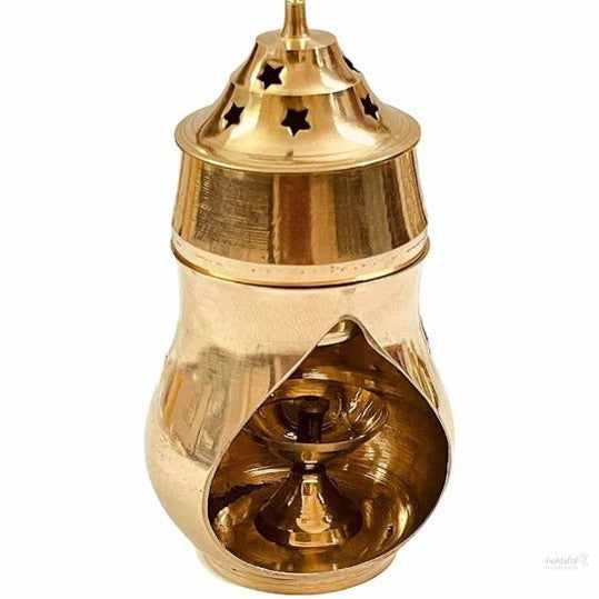 Brass Camphor Aroma Incense Burner Lamp Aroma Lamp Oil Burner Oil Diffuser with Diya