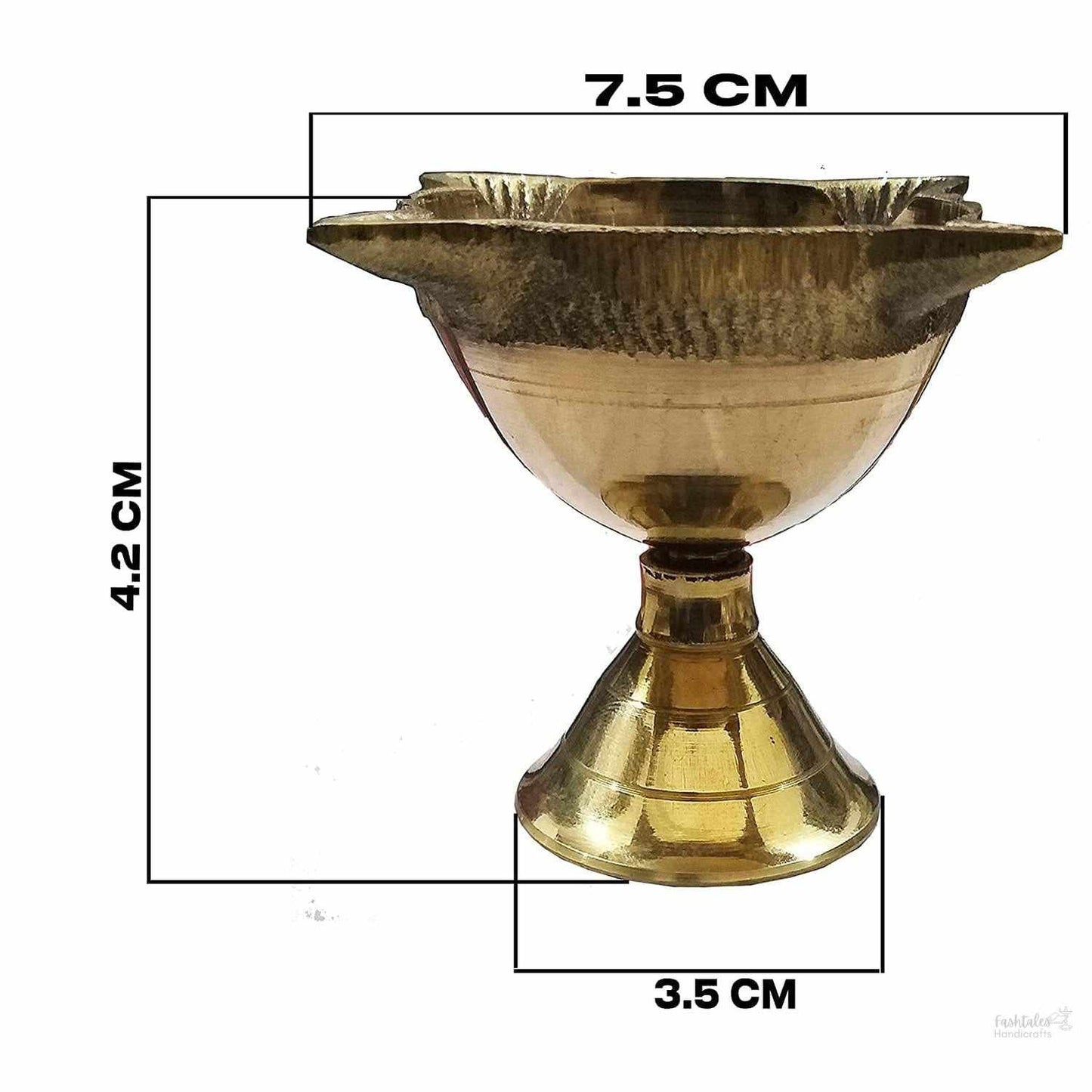 Brass Charmukhi Deepak Diya - 2.5 Inch
