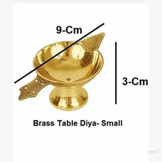 Brass Diya for Puja Small Size Akhand Diya for Puja || Heavy Base Aarti Diya || Deepak for Pooja Diwali Gift Item, Home Temple Decor, Temple