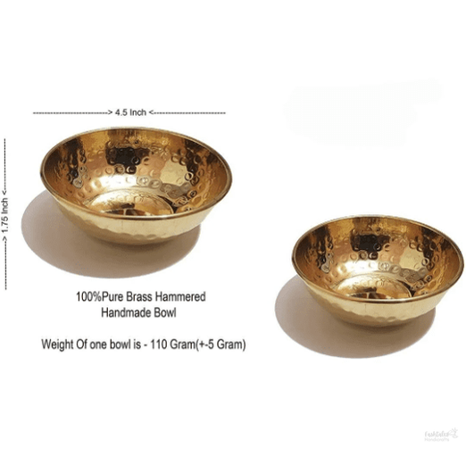 Brass Hammered Serving Bowl - Gold, 200ml