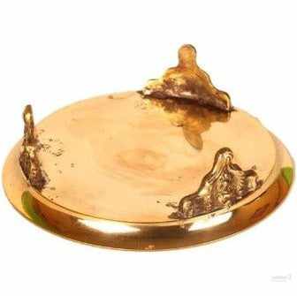 Brass Handcrafted Asan/Pooja Mukkali Stand/Thali