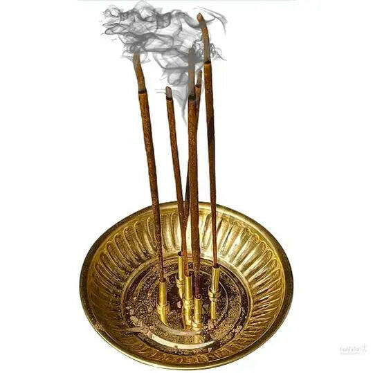 Brass Incense Sticks Holder, Agarbatti Stand With Ash Catcher