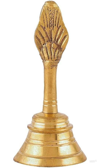 Brass Pooja Bell / Ghanti for home temple / Pooja Room Garuda Gold