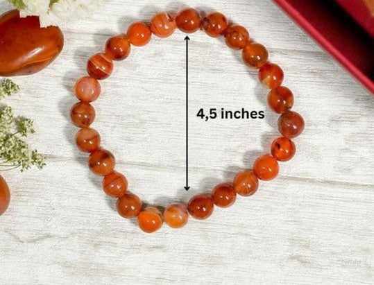 Carnelian Zodiac Crystal Healing Bracelet For Adults Size : 8 Mm Bracelet