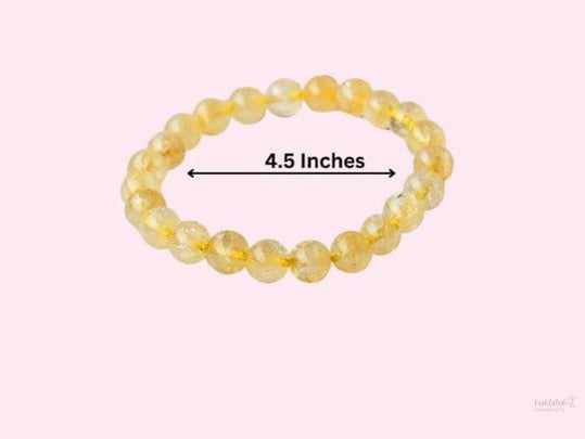 Citrine Zodiac Crystal Healing Bracelet For Adults Size : 8 Mm