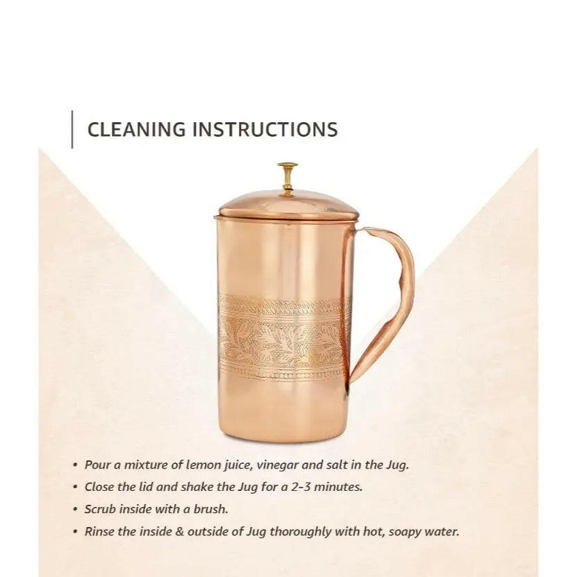 Fashtales Handicrafts Embossed Copper Jug, 1350 ml
Success
