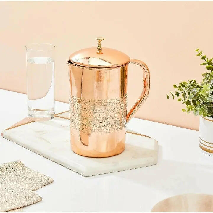 Fashtales Handicrafts Embossed Copper Jug, 1350 ml
Success
