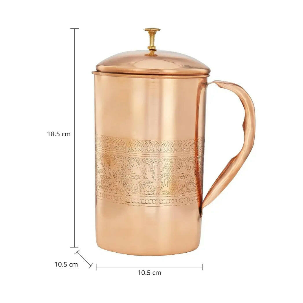 Fashtales Handicrafts Embossed Copper Jug, 1350 ml
Success
