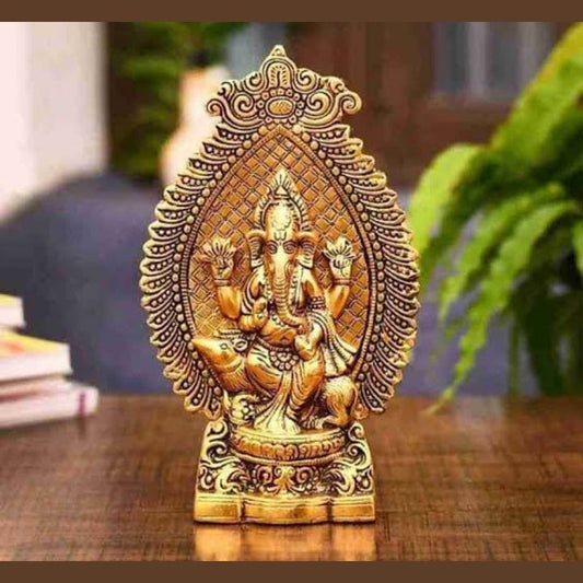 Fashtales handicrafts Ganesha Metal Statue,Ganpati Murti for Pooja Room & Decor Your Home,Office,Religious Idol Gift Article,Showpiece Figunrines...