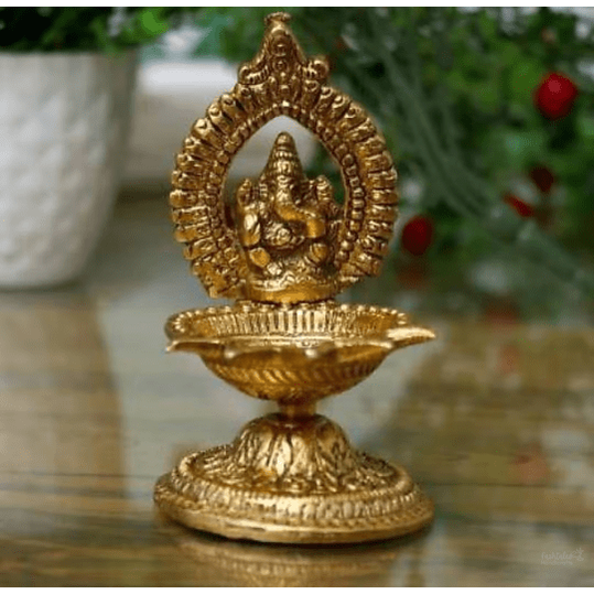 Ganesh Diya for Home Office Pooja Table Set