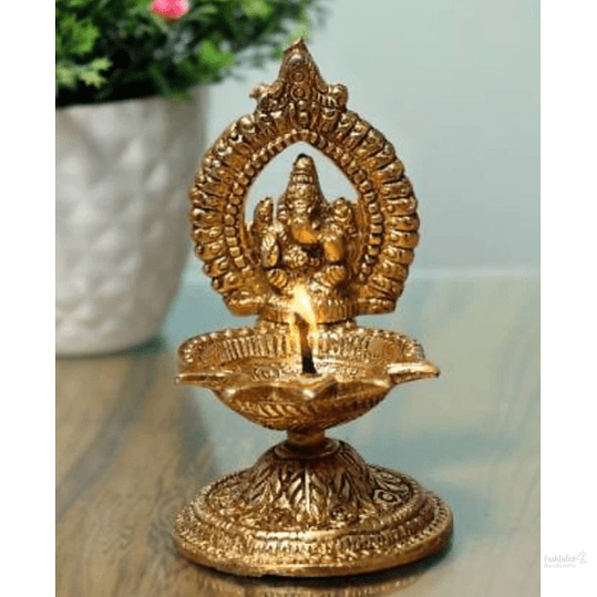 Ganesh Diya for Home Office Pooja Table Set