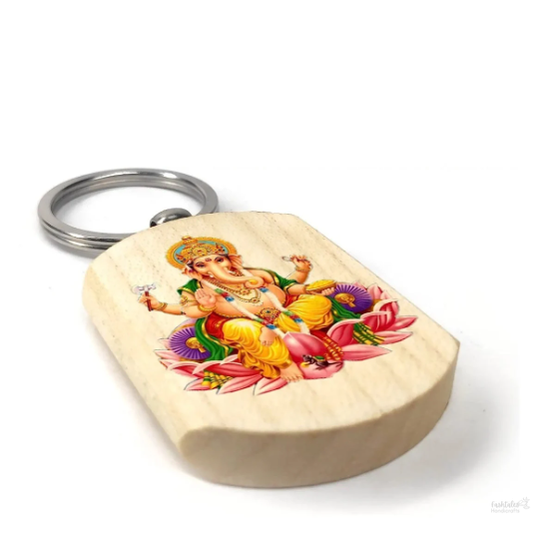 Ganesh Jii wooden art KeyChain