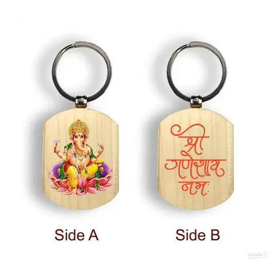 Ganesh Jii wooden art KeyChain
