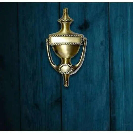 Georgian Quality Brass Door Knocker with Door Decor Antique Finish (Pack of 1)