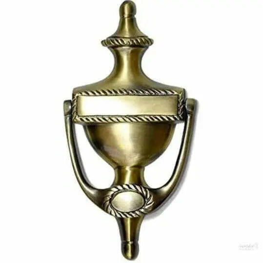 Georgian Quality Brass Door Knocker with Door Decor Antique Finish (Pack of 1)
