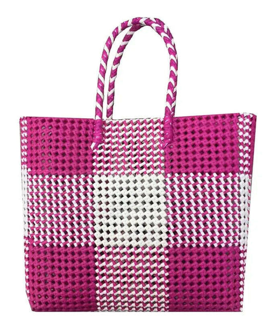 Fashtales handicrafts Handmade Koodai Shopping /Grocery Bag, Pink (30 x 9x 30 cm) | Wire Bag | Wirekoodai | Easy to Carry | Reusable Bag