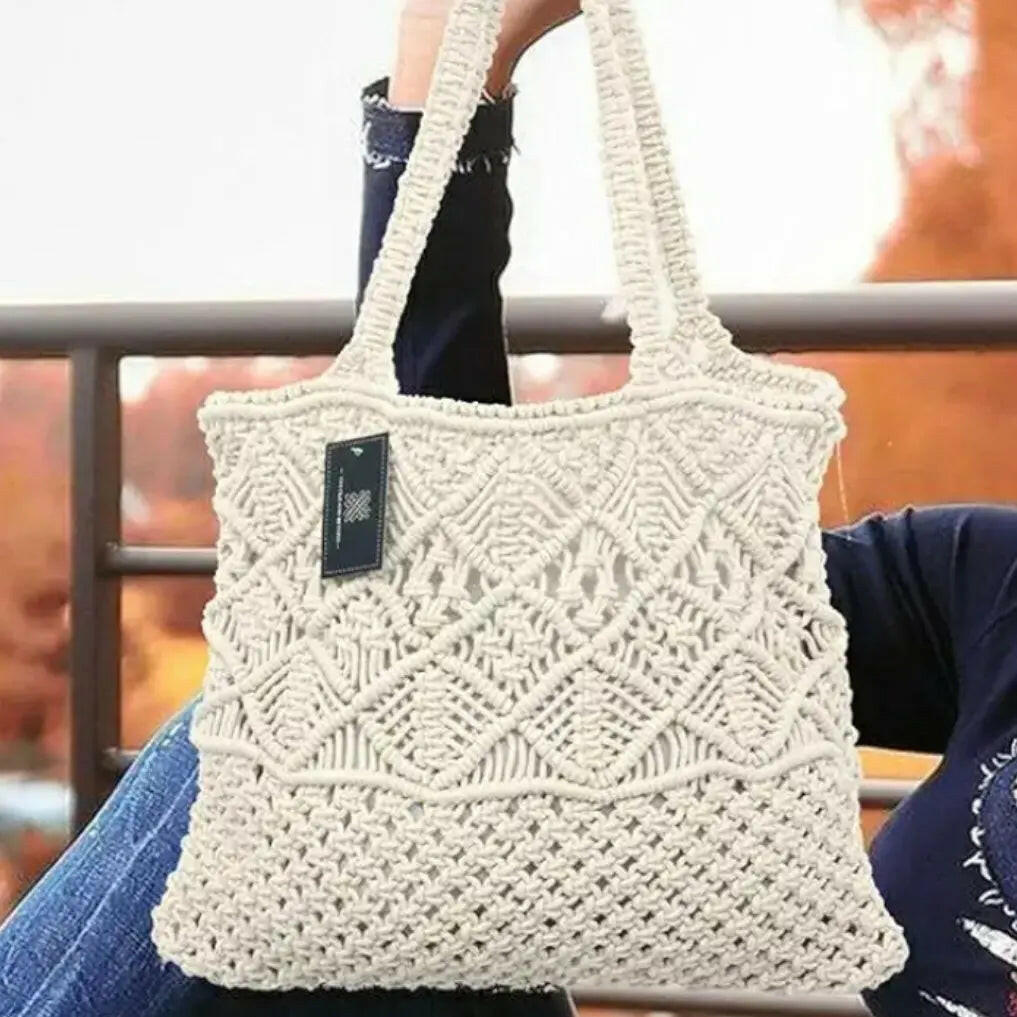 Fashtales handicrafts Latest Boho Stylish Macrame Women Handmade Fancy Sling Beach Tote Bags Trendy Shoulder Purse For Ladies Girls College Office Shopping Travel Birthday Gifts For Sister Mother,Brown