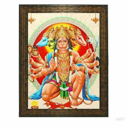 Lord 'Hanuman Ji' Panchmukhi Framed Painting
