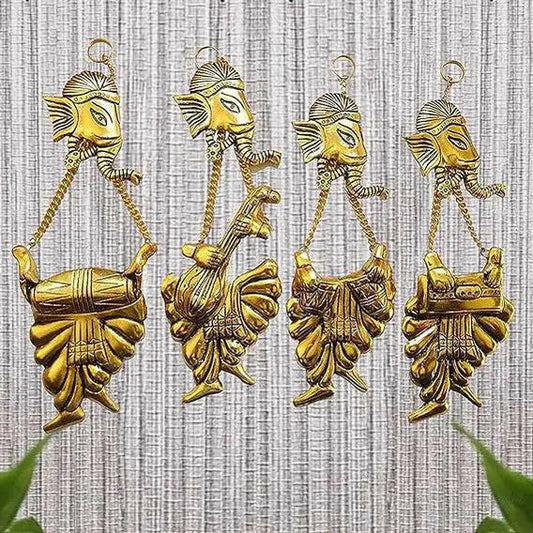 Fashtales Handicrafts Metal Ganesha ji Statue,Ganpati Wall Hanging Sculpture Lord Ganesh Idol Lucky Feng Shui Wall Decor Your Home, Office,Religious Gift Article Decorative,Showpiece Figurines.