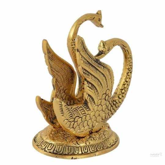 Napkin holder duck tissue paper holder for dinning table metal decorative showpiece- 11cm (gold) handmade