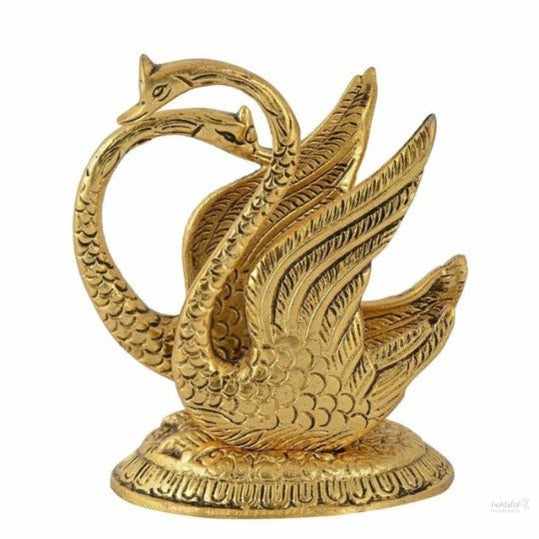 Napkin holder duck tissue paper holder for dinning table metal decorative showpiece- 11cm (gold) handmade