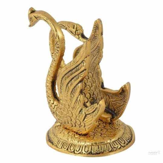 Napkin holder duck tissue paper holder for dinning table metal decorative showpiece- 11cm (gold) handmade