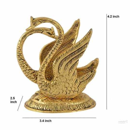 Napkin holder duck tissue paper holder for dinning table metal decorative showpiece- 11cm (gold) handmade