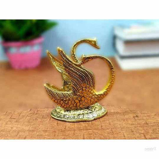 Napkin holder duck tissue paper holder for dinning table metal decorative showpiece- 11cm (gold) handmade
