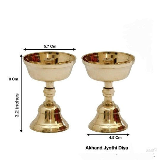 Pure brass akhand jyothi | pyali stand | nanda table diya, big, brass