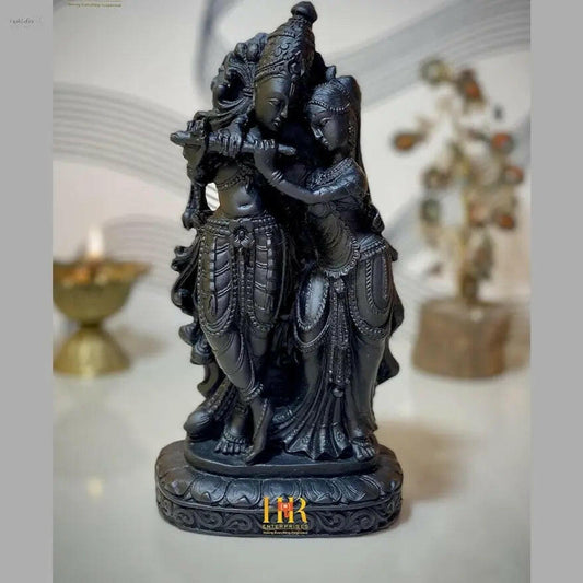Radha Krishna Marble resin Black. Fashtales Handicrafts