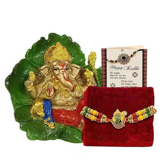 Fashtales Handicrafts Rakhi Gift for Brother with Combo Designer Rakhi for Brother with Idol- Raksha Bandhan Rakhi for Brother