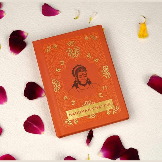 Fashtales Handicrafts Brass Hanuman Ji Murti with Hanuman Chalisa Pocket Book in Hindi, English for Gifting | Statue for Home Decor, Gifting, Protection from Evil Eye (Hanuman Chalisa with Hanuman Murti Brass)