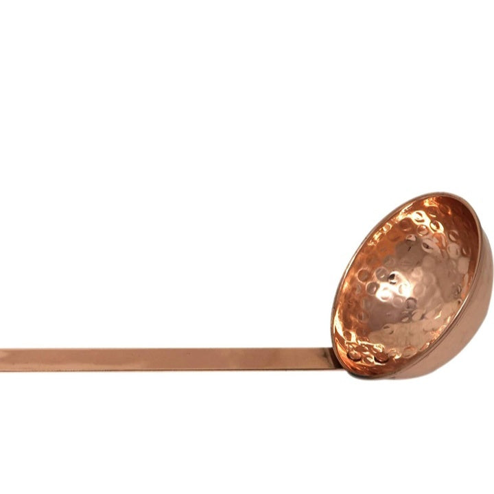 Fashtales Handicrafts Copper Ladle for Drawing Soup Water Utensils Capacity 50 ML (Gold)